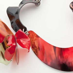 Marni Jewelry - Marni Collana Leather Horn Collar Bib Necklace Marni Jewelry - Marni Collana Leather Horn Collar Bib Necklace